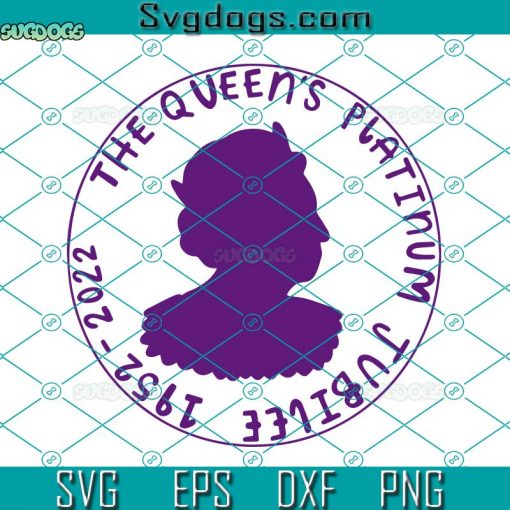 Queens Platinum Jubilee SVG, Queen Elizabeth II SVG, Queen SVG