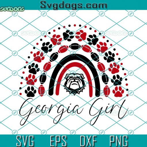 Georgia Girl SVG, Georgia Bulldogs SVG, UGA Rainbow SVG