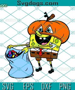Sponge Pumpkin Mask Halloween SVG, Sponge Horror Halloween SVG, Sponge Zoombie SVG