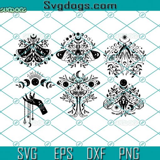 Mystical SVG Bundle, Moth SVG, Mystical SVG, Halloween SVG, Celestial SVG