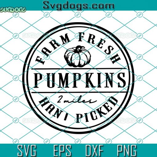 Farm Fresh Pumpkins Hand Picked SVG, Autumn SVG, Farmhouse SVG