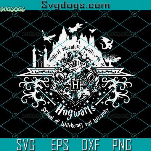 Welcome To Hogwarts White SVG, Hogwarts School SVG, Hogwarts SVG, Harry Potter SVG DXF EPS PNG