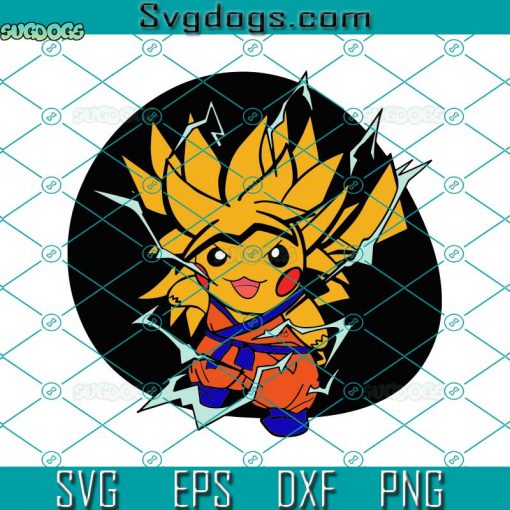 Pikachu Son Goku SVG, Pikachu Dragon Ball SVG, Pikachu SVG