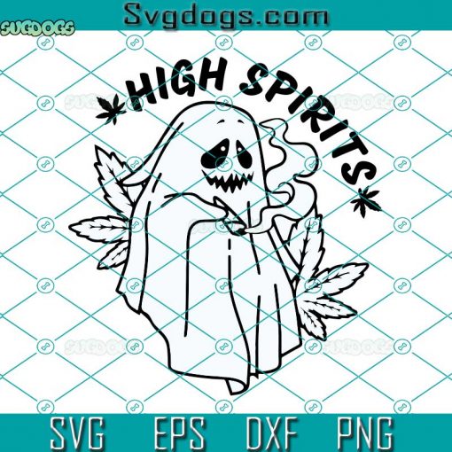 Halloween Ghost Smoking SVG, High Spirits SVG, Ghost SVG DXF EPS PNG
