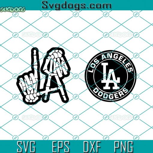 Los Angeles Dodgers Skeleton Hand Logo SVG, Dodgers SVG, Los Angeles Dodgers SVG PNG DXF EPS