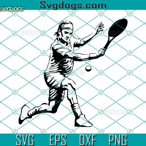 Tennis Player Roger Federer SVG, Tennis SVG, Legendary Tennis SVG DXF EPS PNG