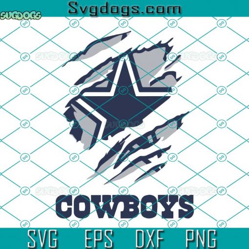 Dallas Cowboys SVG, Torn SVG, NFL SVG, Football SVG DXF EPS PNG