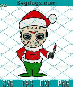 Jason Voorhees Christmas Hat SVG, Christmas SVG, Jason Holiday Xmas SVG DXF EPS PNG