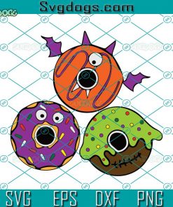 Halloween Donuts SVG, Cute Donuts SVG, Halloween SVG DXF EPS PNG