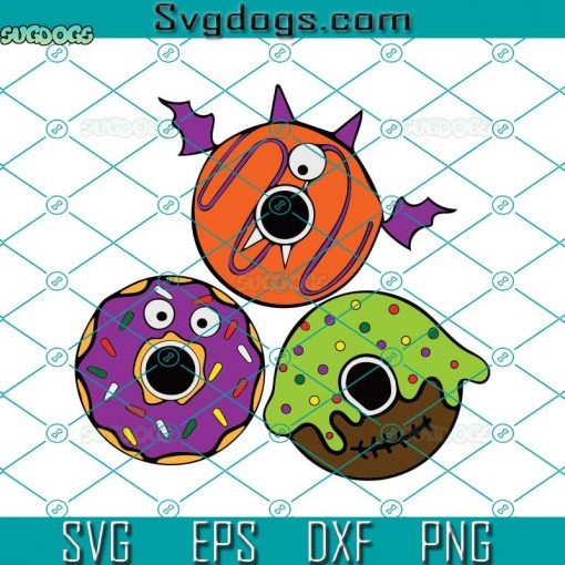 Halloween Donuts SVG, Cute Donuts SVG, Halloween SVG DXF EPS PNG