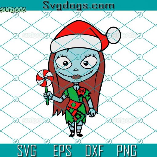 Sally Chibi Christmas Hat SVG, Christmas SVG, Baby Sally Skellington Xmas SVG DXF EPS PNG