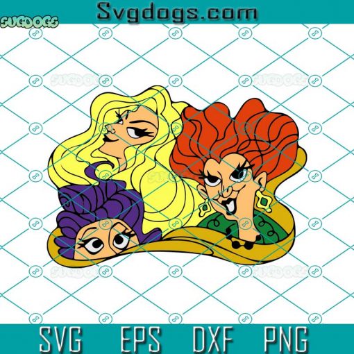 Three Sanderson Sisters SVG, Hocus Pocus SVG, Halloween SVG DXF EPS PNG