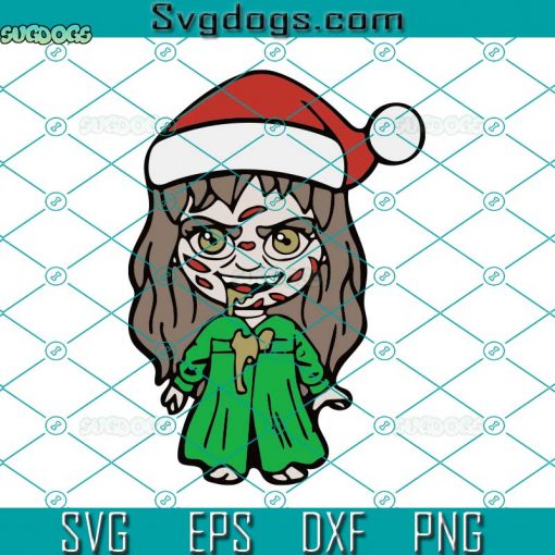 Christmas Chibi The Exorcist SVG, Horror Movies Santa Hat SVG, Merry Christmas 2022 SVG DXF EPS PNG