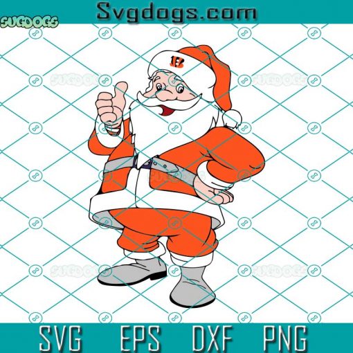 Cincinnati Bengals NFL SVG, Santa Christmas SVG, Cincinnati Bengals SVG DXF EPS PNG