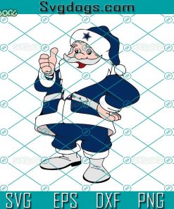 Dallas Cowboys NFL Santa SVG, Father Chirstmas SVG, Dallas Cowboys SVG DXF EPS PNG