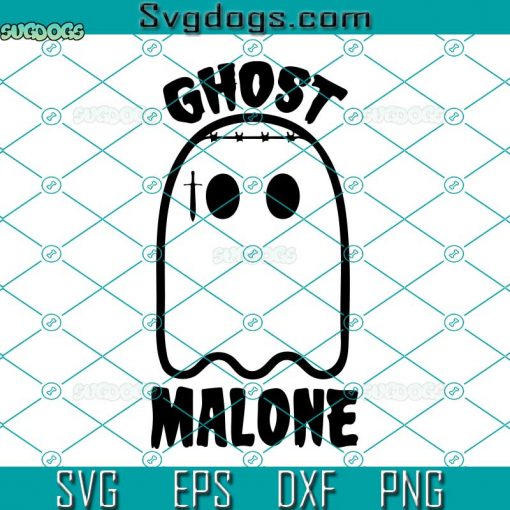 Funny Halloween Spooky Season Fall Season Cute Ghost Malone SVG, Funny Ghost SVG, Ghost Malone SVG, Halloween SVG