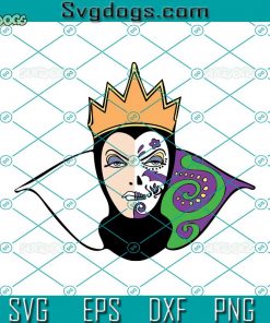 Evil Queen Sugar Skull SVG, Cartoon SVG, Halloween SVG, Evil Queen SVG