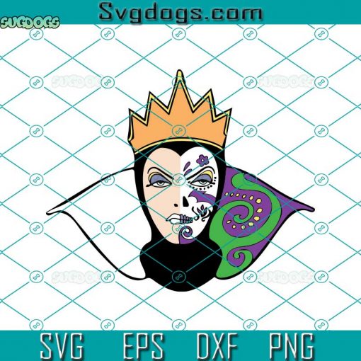 Evil Queen Sugar Skull SVG, Cartoon SVG, Halloween SVG, Evil Queen SVG