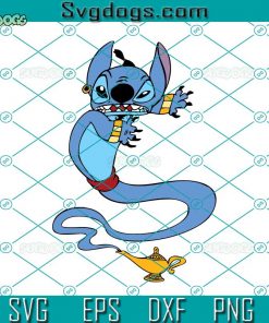 Stitch Genie SVG, Aladdin SVG, Stitch Alien As Genie SVG, Cartoon Genie SVG