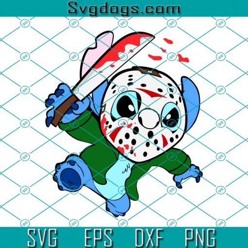 Stitch Jason Voorhees SVG, Halloween Stitch SVG, Jason Voorhees SVG