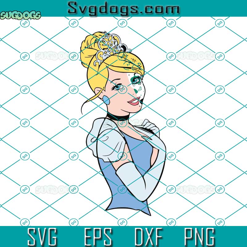 Cinderella Sugar Skull SVG, Princess SVG, Halloween SVG, Princess ...