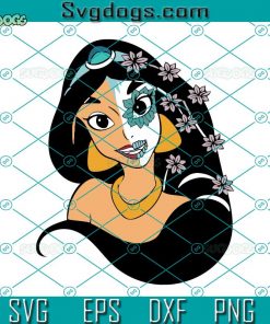 Jasmine Sugar Skull SVG, Princess SVG, Halloween SVG DXF EPS PNG