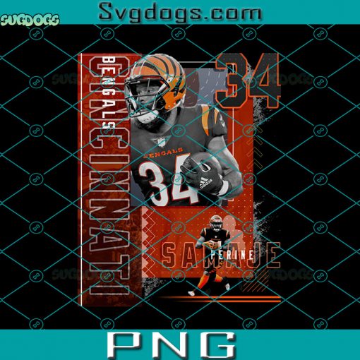 Samaje Perine Football PNG, Samaje Perine PNG, Cincinnati Bengals PNG, NFL PNG