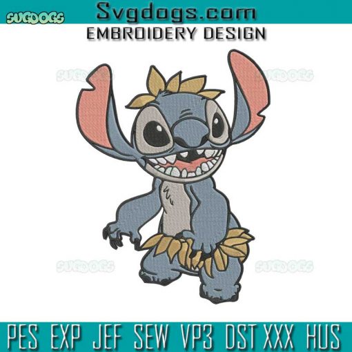 Stitch Inspired Baloo Embroidery Design File, The Jungle Book Embroidery Design File