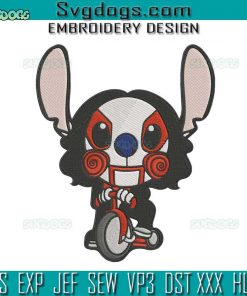Stitch Halloween Saw Embroidery Design File, Jigsaw Embroidery Design File