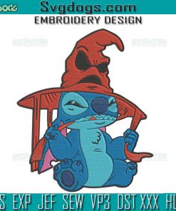 Stitch In Sorting Hat Embroidery Design File, Lilo And Stitch Embroidery Design File