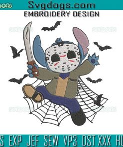 Stitch Jason Embroidery Design File, Stitch Halloween Embroidery Design File
