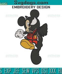 Venom Mickey Embroidery Design File, Venom Mouse Embroidery Design File