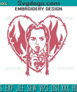 Wednesday Addams Embroidery Design File, I Hate People Halloween Embroidery Design File