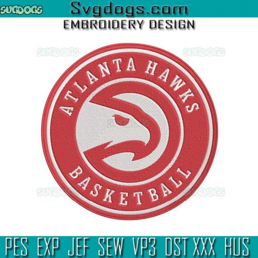 Alanta Hawks Basketball Embroidery Design File, Alanta Hawks Embroidery Design File