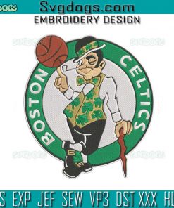 Boston Celtics Logo Embroidery Design File, NBA Logo Embroidery Design File