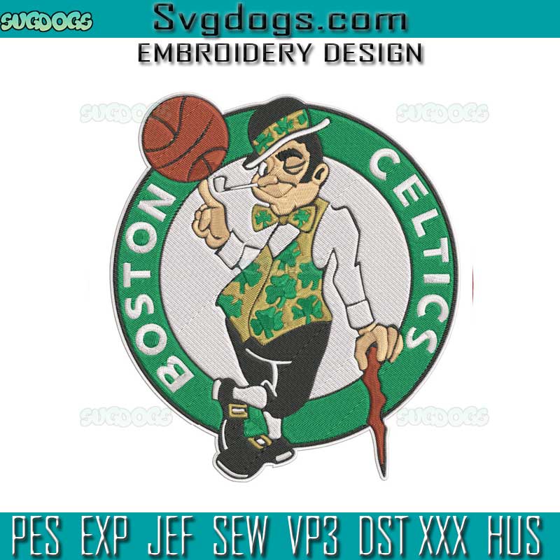 Boston Celtics Logo Embroidery Design File, NBA Logo Embroidery Design File