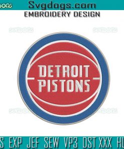 Detroit Pistons Logo Embroidery Design File, Detroit Pistons Logo NBA Embroidery Design File