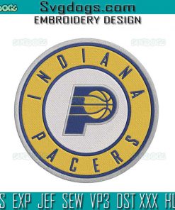 Indiana Pacers Logo Embroidery Design File, Pacers Basketball Embroidery Design File