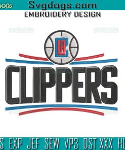 Los Angeles Clippers Logo Embroidery Design File, Clippers Logo Embroidery Design File