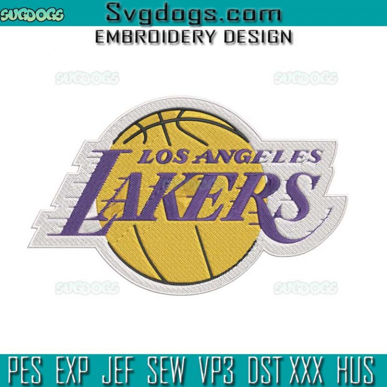 Los Angeles Lakers Embroidery Design File, Lakers Basketball Embroidery ...