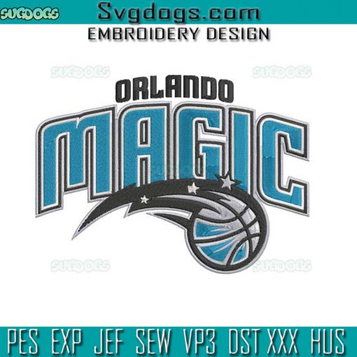 Orlando Magic Logo Embroidery Design File, Orlando Magic Logo NBA Embroidery Design File