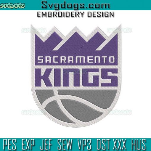 Sacramento Kings Embroidery Design File, Sacramento Kings Logo NBA Embroidery Design File