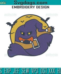 Scary Witch Hat Halloween Embroidery Design File, Witch Hat Embroidery Design File