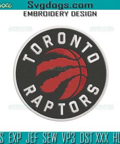 Toronto Raptors Embroidery Design File, Basketball Embroidery Design File