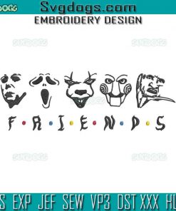 Halloween Friends Embroidery Design File, Halloween Horror Movies Embroidery Design File, Horror Friends Embroidery Design File