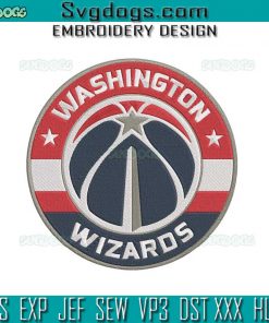 Wasington Wizards Logo Embroidery Design File, Basketball Embroidery Design File