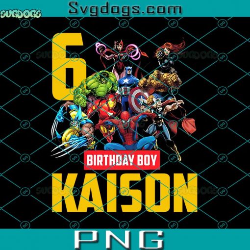 Avengers Superhero Birthday PNG, Kids Toddler Birthday PNG, Birthday Gift For Son Daughter PNG