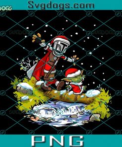 Walking Under The Snow PNG, Walking Santa Baby Yoda PNG, Merry Christmas PNG
