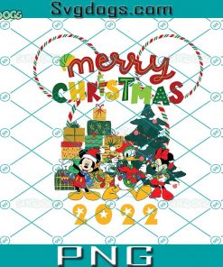 Christmas With Cartoon Characters 2022 PNG, Family Christmas PNG, Mickey Donald Christmas PNG