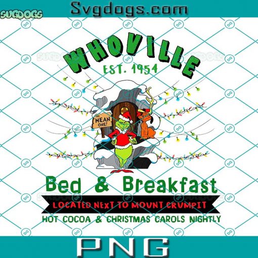 Whoville Bed And Breakfast PNG, Grinch PNG, Family Christmas PNG